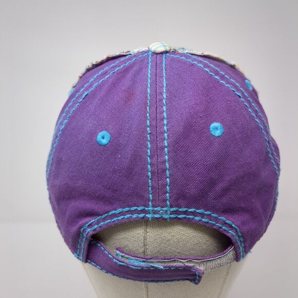 Mickey Mouse Strapback Hat Multicolor OS Adjustable Plaid Rhinestone Disney Park - Picture 5 of 9